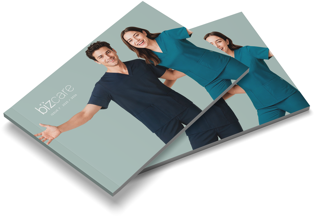 Biz Care healthcare uniforms catalogue including scrubs medical apparel and workwear for embroidery by Finer Embroidery