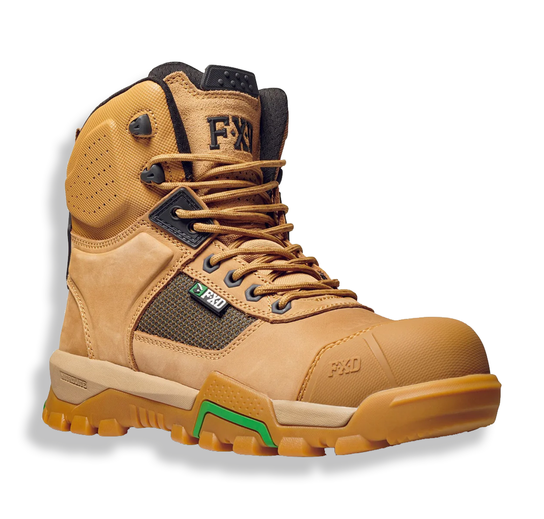 FXD work boots range featuring modern tradie footwear and safety boots for performance and comfort